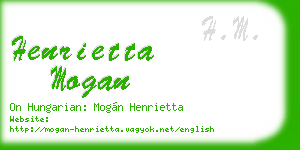henrietta mogan business card