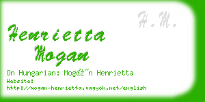 henrietta mogan business card